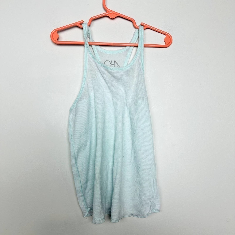 Chaser NWOT Ribbed Knit Scoop Neck Lightweight Racerback Tank Top Mint Size 6